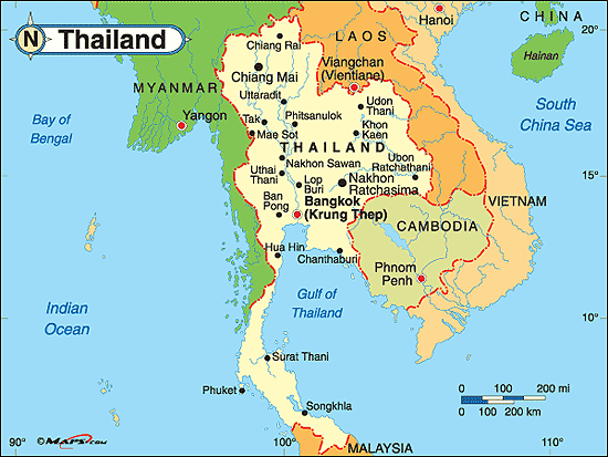 Thailand Map