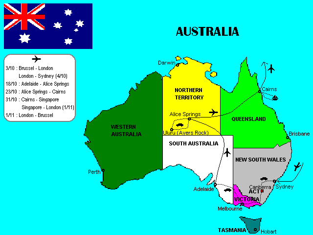 reisweg Australië