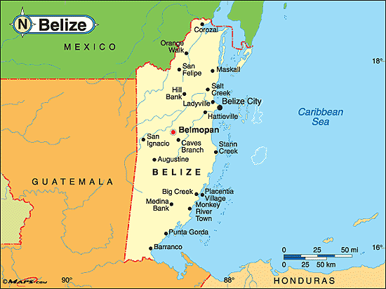 Belize Map