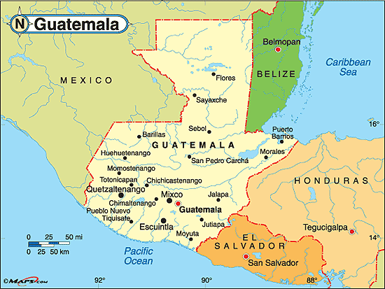 Guatemala Map