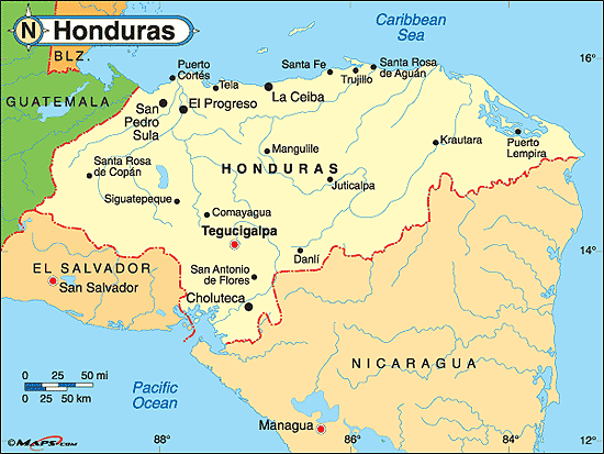 Honduras Map