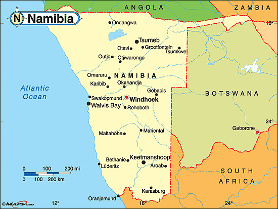 Namibia Map