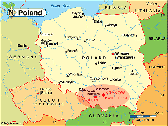 kaart Polen