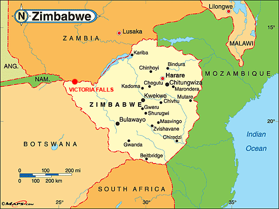 Zimbabwe Map